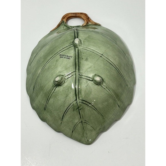 Leaf Bowl With Cherries By Gift Craft - Picture 8 of 12